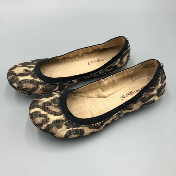 Bandolino Ballet Flats Size 6 1/2 Fabric Animal Print - Picture 2 of 7
